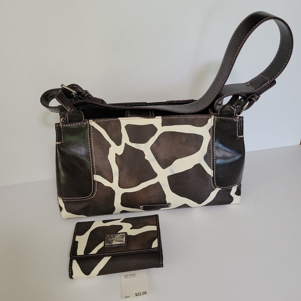 Nine Co Shoulder Bag Brown with Matching Purse